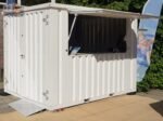 Container Bar Pliable 3 × 2 mètres – Blanc RAL 9016
