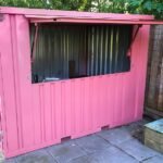 Container Bar Pliable 3 × 2 mètres – Rose RAL 3014