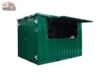 Container bar pliable 4 × 2 mètres – Vert RAL 6005