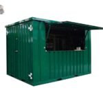 Container bar pliable 4 × 2 mètres – Vert RAL 6005