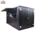 Container bar pliable 4 × 2 mètres – Noir RAL 9005