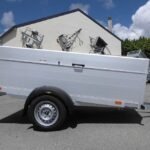 Remorque Aluminium Humbaur – 251 X 133 Cm Ridelle DE 500 Mm et Capot SÉcurisÉ – 1 Essieu Non FreinÉ- Ptac : 750 Kg