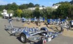 Porte Bateau Immergeable Sun Way Fast – D2413 – Ptac : 1350KG – Kit Rouleaux – 1 Essieu FreinÉ