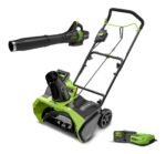 Souffleuse à neige sans fil Greenworks 60 V avec batterie 4 Ah – modèle 1309902